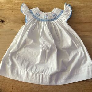 Girls Smocked sailboat dress